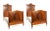French Hand Carved Walnut / Burl Walnut Single Beds - a Pair For Sale