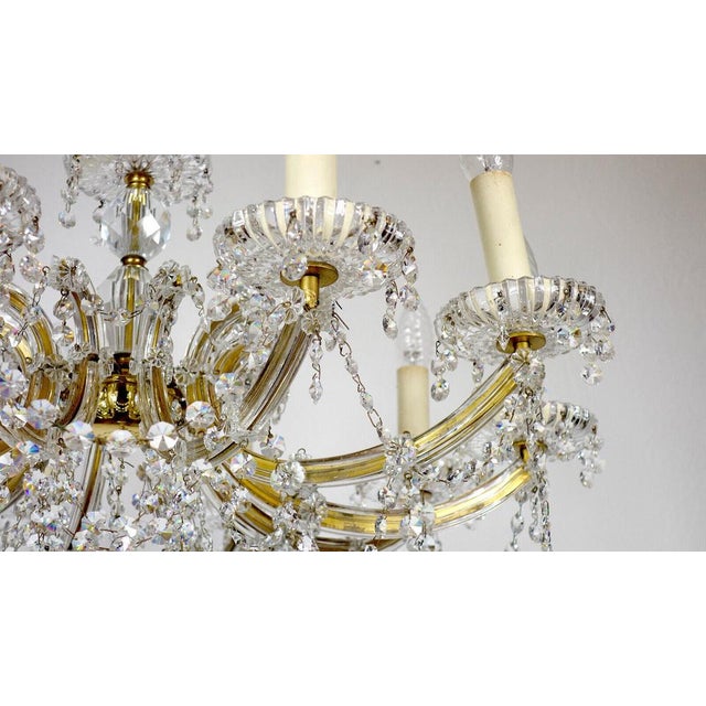 Maria Theresia Style Lead Crystal Chandelier, 1970s For Sale - Image 10 of 18