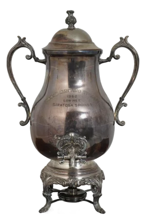 Fb Rogers Silver Plate Eddie Arcaro Saratoga Springs Trophy