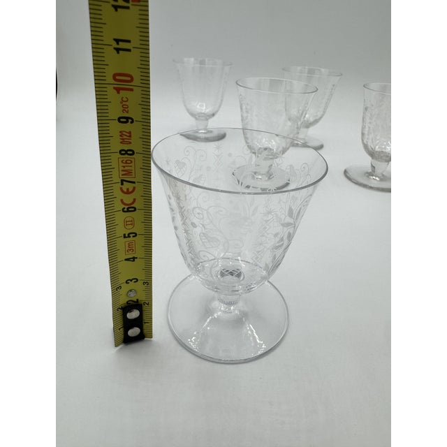 White Wine Glasses with Argentina Pattern from Baccarat, 1940, Set of 5 For Sale - Image 18 of 18