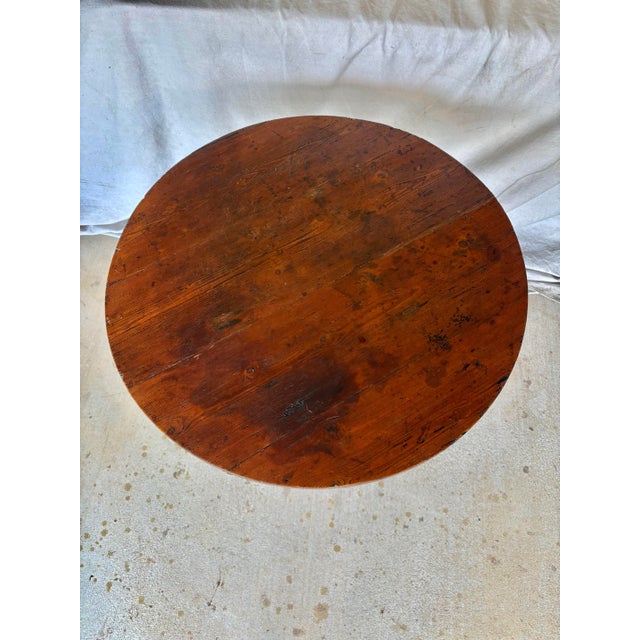 Late 19th Century 19th Century English Pine Cricket Table For Sale - Image 5 of 12