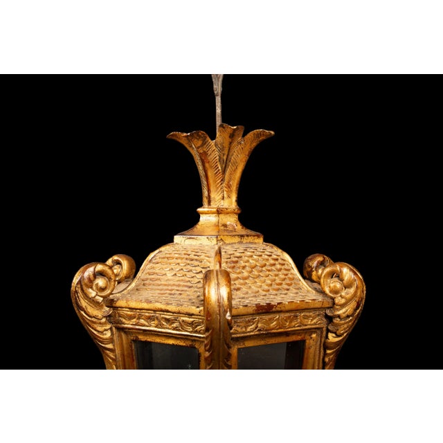 French Gilded Elegance: 19th Century Venetian Lantern For Sale - Image 3 of 6