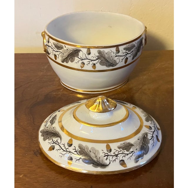 Antique 18th Century Worcester Porcelain Flight Barr Sugar Bowl Sucrier and Cover Decorated With Oak Leaf Garland For Sale - Image 14 of 14