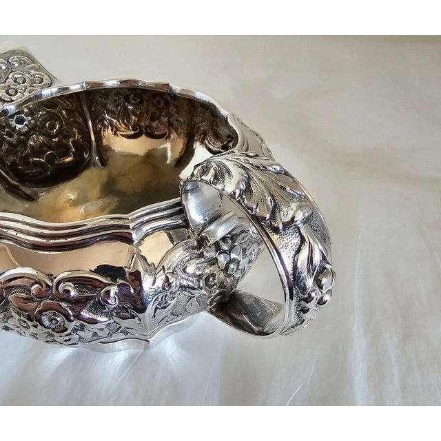 Antique George IV Sterling Silver Repoussé Griffin Crest Cream Jug, London, 1823 For Sale - Image 9 of 16