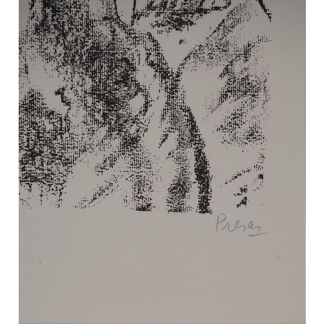 Modern Leopoldo Presas, Young Woman on the Sofa, Lithograph For Sale - Image 3 of 8