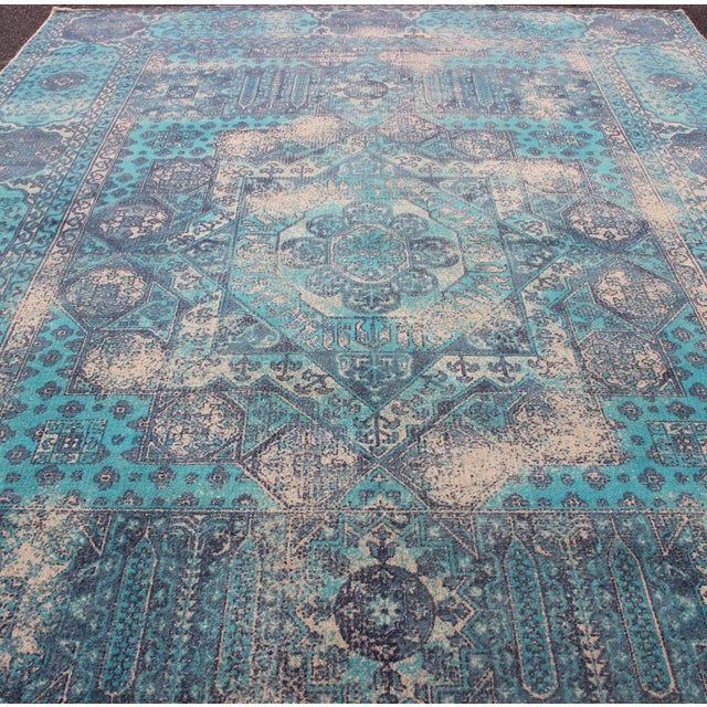 Modern Handcrafted Modern Rug With Serene Oceanic Hues 5 X 8 For Sale - Image 3 of 10