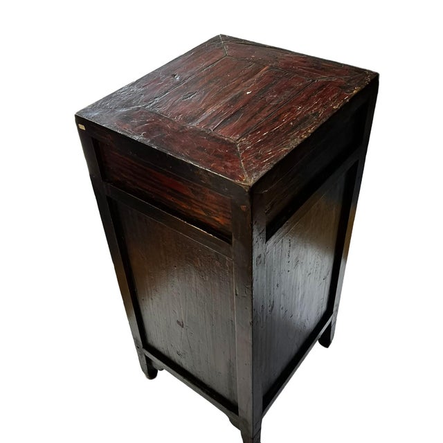 Antique Chinese Country Cabinet Night Stand With Patina For Sale In Chicago - Image 6 of 8