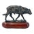 1980s Mission by Franco Vianello - Lost-Wax Bronze Bull Sculpture on Wood Base For Sale