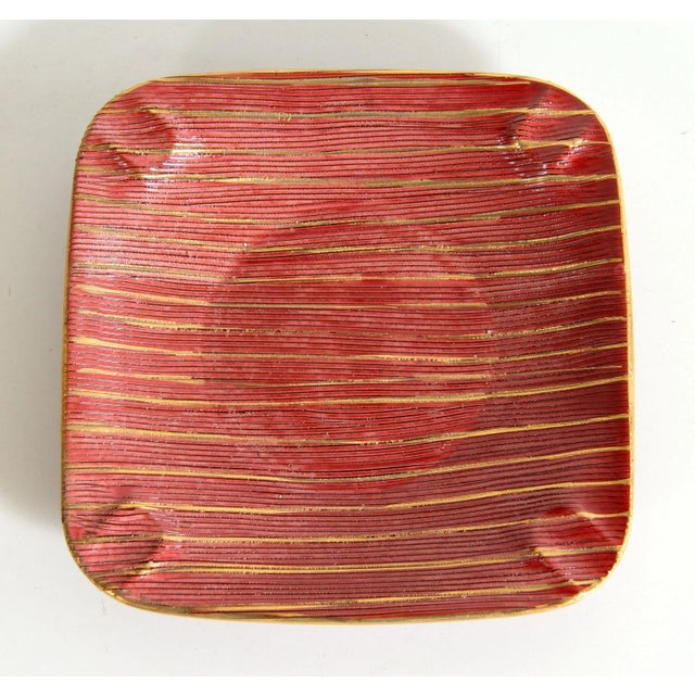 Mid-Century Modern Mid Century Modern Italian Sgraffito Art Pottery Cigar Ashtray For Sale - Image 3 of 10