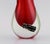 Art Glass Italian Red and Clear Mouth-Blown Murano Vase, 1960s For Sale - Image 4 of 6