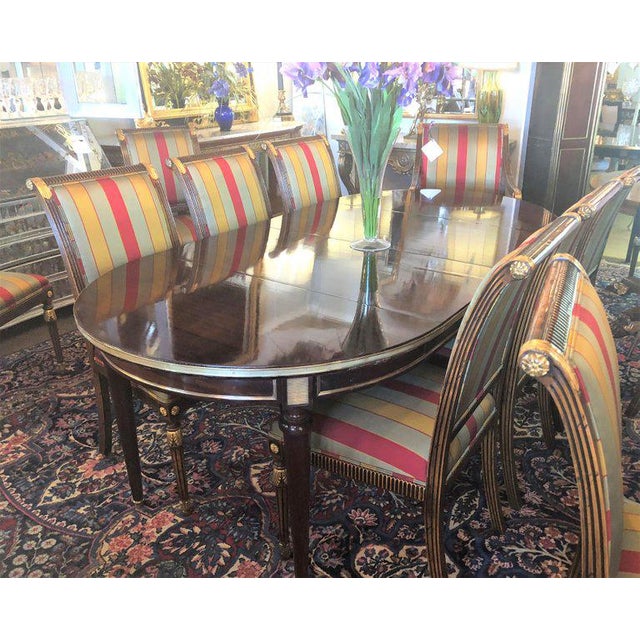 A Circular Louis Xvi French Jansen Style Dining Room Table W