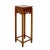 Chinoiserie Chinese Oriental Square Light Brown Stain Plant Stand Pedestal Table For Sale - Image 3 of 6