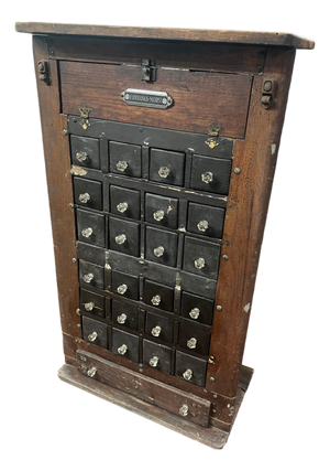 Antique 24 Drawer Apothecary Hardware Store Cabinet One of a Kind