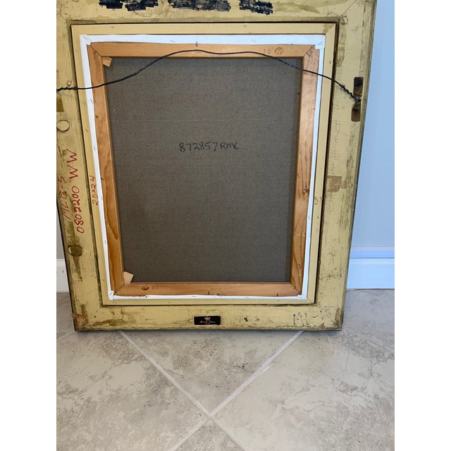 Large Vintage Floral Oil Painting on Canvas Signed by Artist Alex With Ornate Gilded Frame For Sale In Tampa - Image 6 of 11