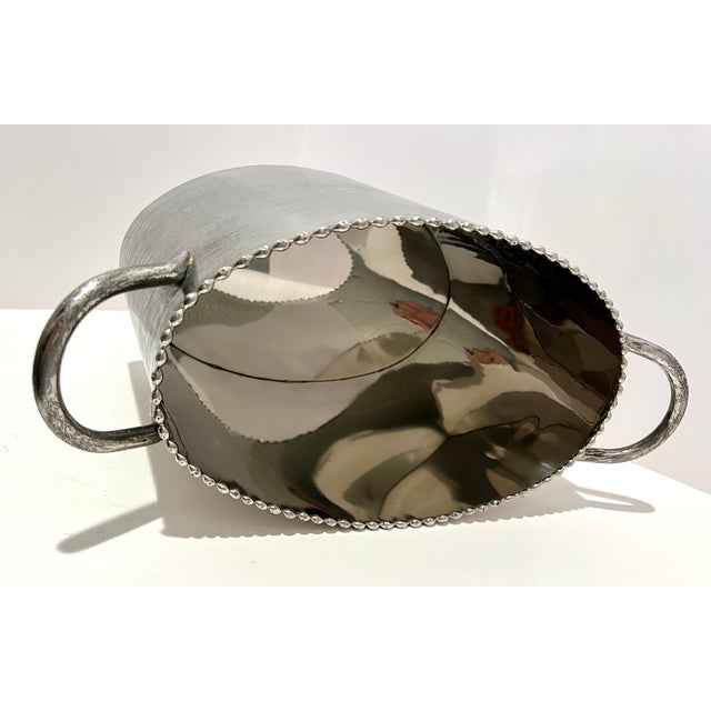 2010s Michael Aram Molten Frost Double Cooler Wine/Champagne Chiller With Original Box For Sale - Image 5 of 9