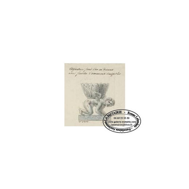 Coffee Rare Egg Cup in Paris Porcelain – Dagoty Manufactory – Empire Period For Sale - Image 8 of 9