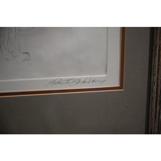 Late 20th Century "Wolf Runner and Wild Music" Limited Edition Etching — Signed 87/300, Framed For Sale In Denver - Image 6 of 8