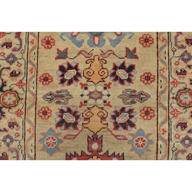 Beige Kazak Runner 2’8” X 9’8” Beige Wool Traditional Hand-Knotted Oriental Rug For Sale - Image 8 of 13