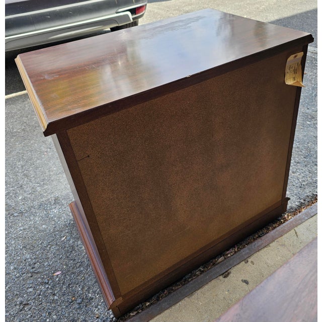 Indiana Furniture Chippendale Style Two-Drawer Lateral Filing Cabinet With Lock For Sale - Image 9 of 12