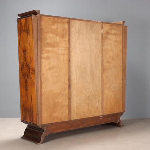 Art Deco Wardrobe in Walnut For Sale - Image 13 of 14