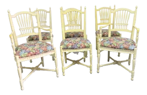 Sigla Italian Country French Style Dining Chairs- Set of 6