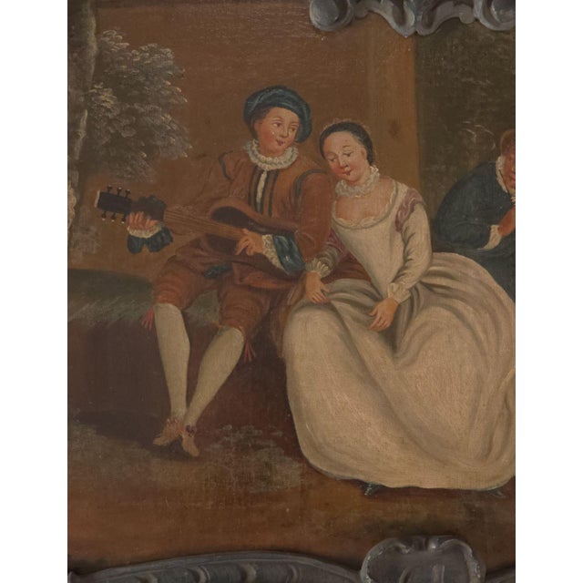 Early 20th Century Italian Painted Trumeau Comprised of Antique Elements For Sale - Image 5 of 7