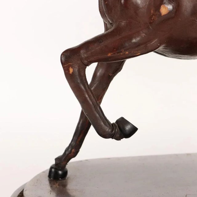 Horse Figure in Leather For Sale - Image 6 of 8