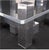 1960s Cityscape Aluminum Base Glass Rectangle Top Rounded Corners Coffee Table For Sale In Miami - Image 6 of 9