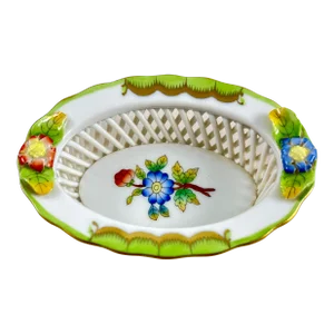Herend Porcelain Floral Vida-Poche Porcelain Trinket Dish