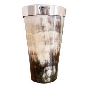 Antique 1910 English Sterling and Horn Cup