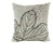 Leaf Design Linen Pillow With Natural Tones For Sale