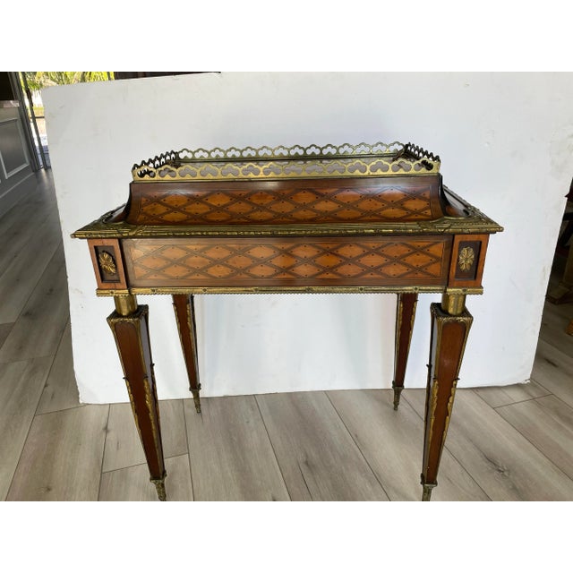 Auburn French Louis XVI Marquetry Jardinere/Cellarette W/Bronze Mounts For Sale - Image 8 of 8