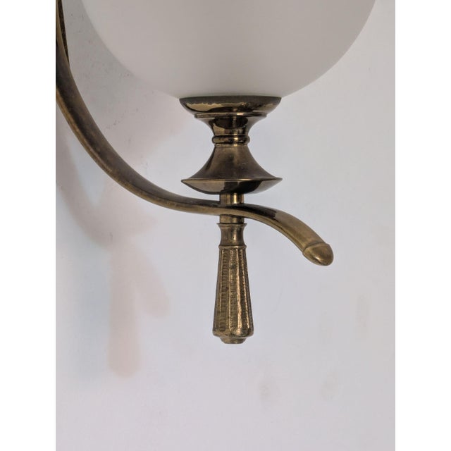 1960s 1960s Italian Murano Glass Sconces Wall Lights in Glass Brass For Sale - Image 5 of 9