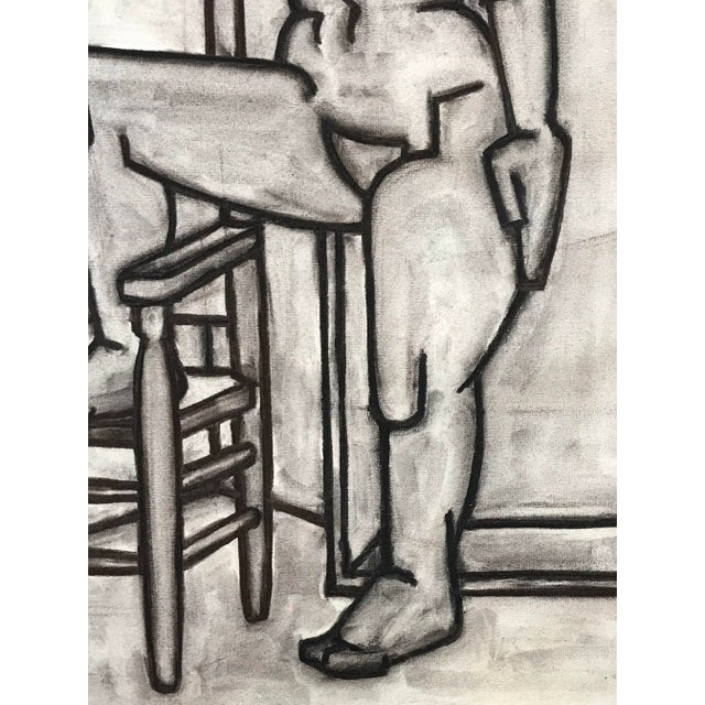 1940s Figurative Charcoal Drawing "Nude in Class" Uc Berkeley John Bowers For Sale - Image 4 of 8