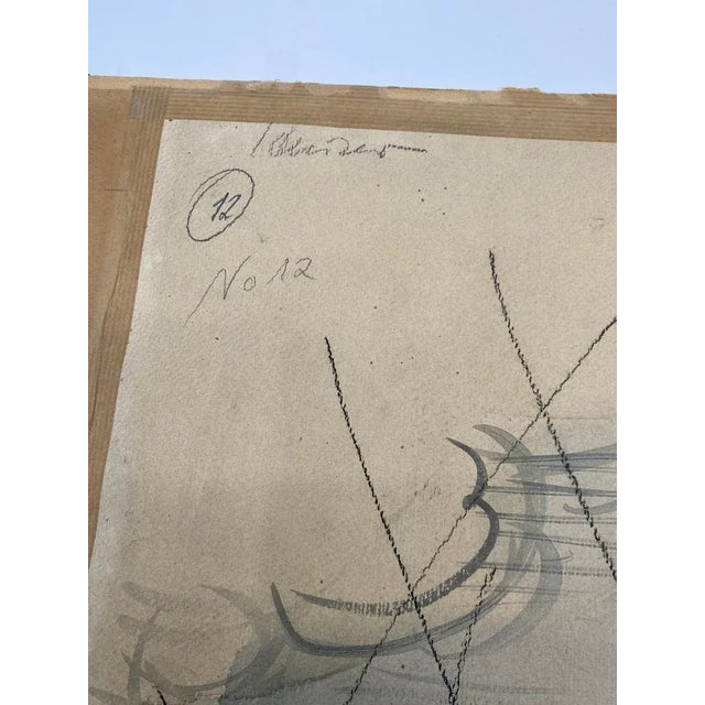 Heinrich Heuser, Unfinished Study of a Harbor View, Port of Ischia, 1950, Watercolor For Sale - Image 10 of 12