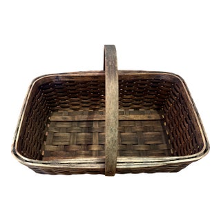 Ben Higgins American Pounded Ash Market Basket For Sale