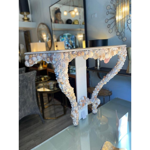 Baroque Vintage Handcrafted Wooden Console Table, 1950s For Sale - Image 3 of 18