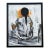 Mid Century Modern "Kristina" Wall Art Painting After Christian Bjorn Larse, Framed and Signed by the Artist For Sale