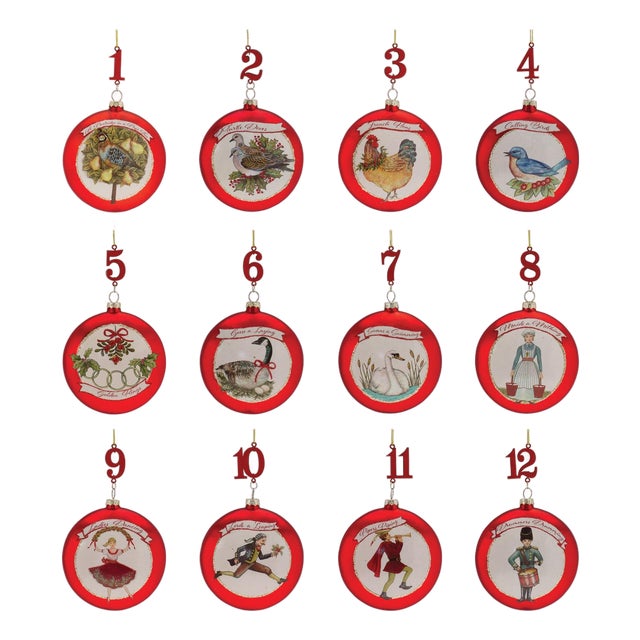 Twelve Days of Christmas Ornament (Set of 12) For Sale
