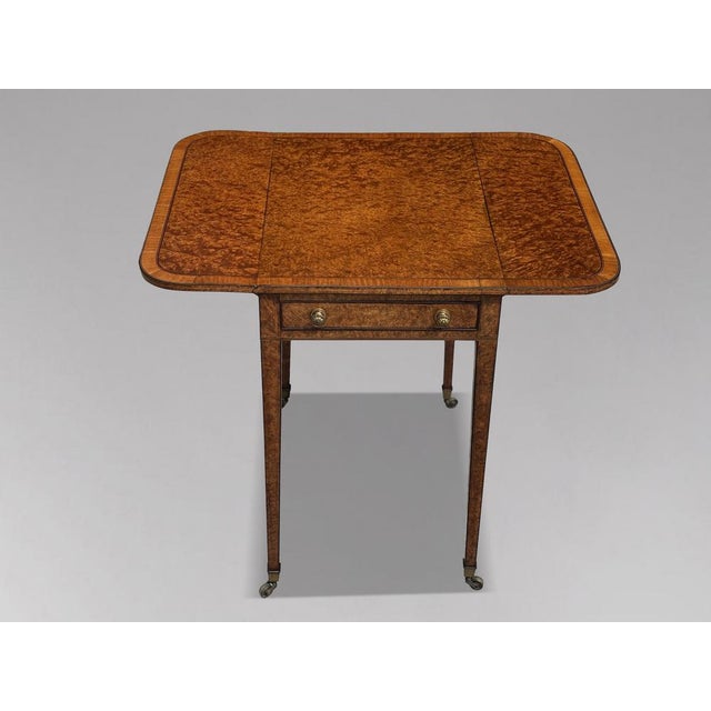 George III Amboyna Inlaid Pembroke Table, 1790s For Sale - Image 17 of 18