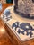 Beautiful octagonal Blue and White lidded jar. It features a lovely mountain scene with pagodas and weeping willows. Jar...