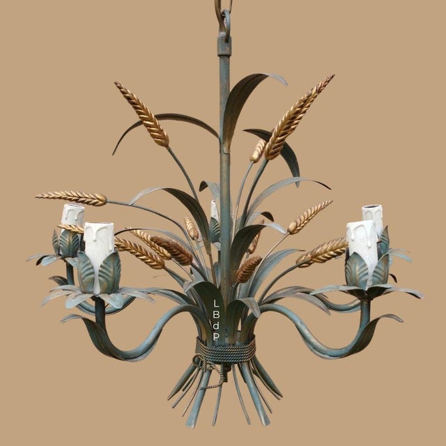 Epis de Blé Pendant Chandelier by Maison Masca, circa 1970 For Sale - Image 15 of 18