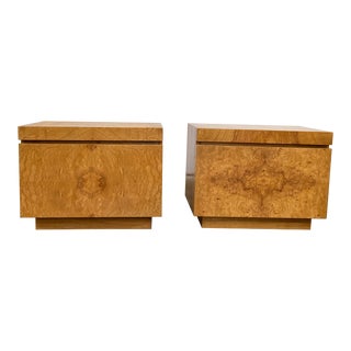 1970s Lane Burlwood Pair of Nightstands For Sale