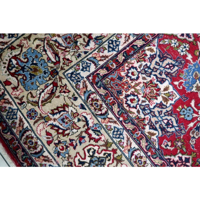 Navy Blue 1900s, Antique Persian Tabriz Handmade Rug 10.1' X 13.3' For Sale - Image 8 of 18