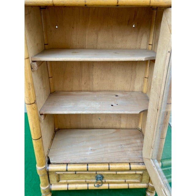 Amber Late 18th Century French Faux Bamboo Spice Cabinet For Sale - Image 8 of 16