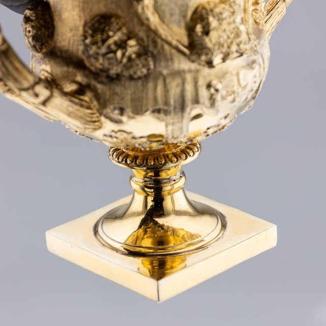 20th Century British Silver-Gilt Warwick Vases from Asprey, 1914, Set of 2 For Sale - Image 3 of 18