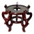 Vintage Chinese Wood Fishbowl Stand 9.5" Diameter 8.5" Tall For Sale