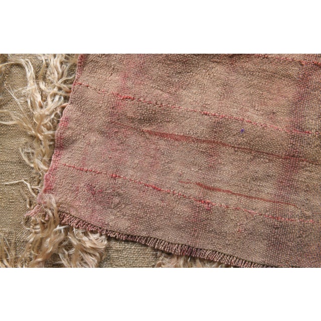 1970s Vintage Turkish Hand-Knotted Wool Cotton Red Kilim Area Rug For Sale - Image 5 of 9