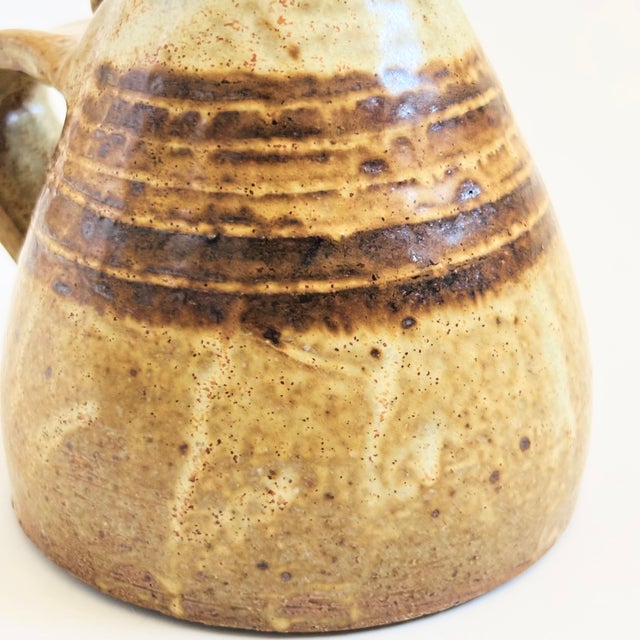 Vintage Studio Pottery Vase With Handle For Sale In San Francisco - Image 6 of 8