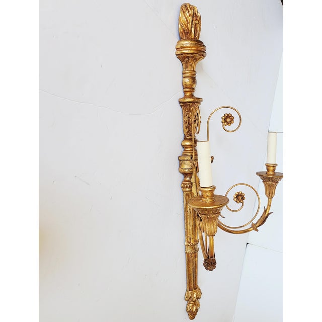 Vaughan Vaughan Chillington George III Style Giltwood Wall Sconces-a Pair For Sale - Image 4 of 16